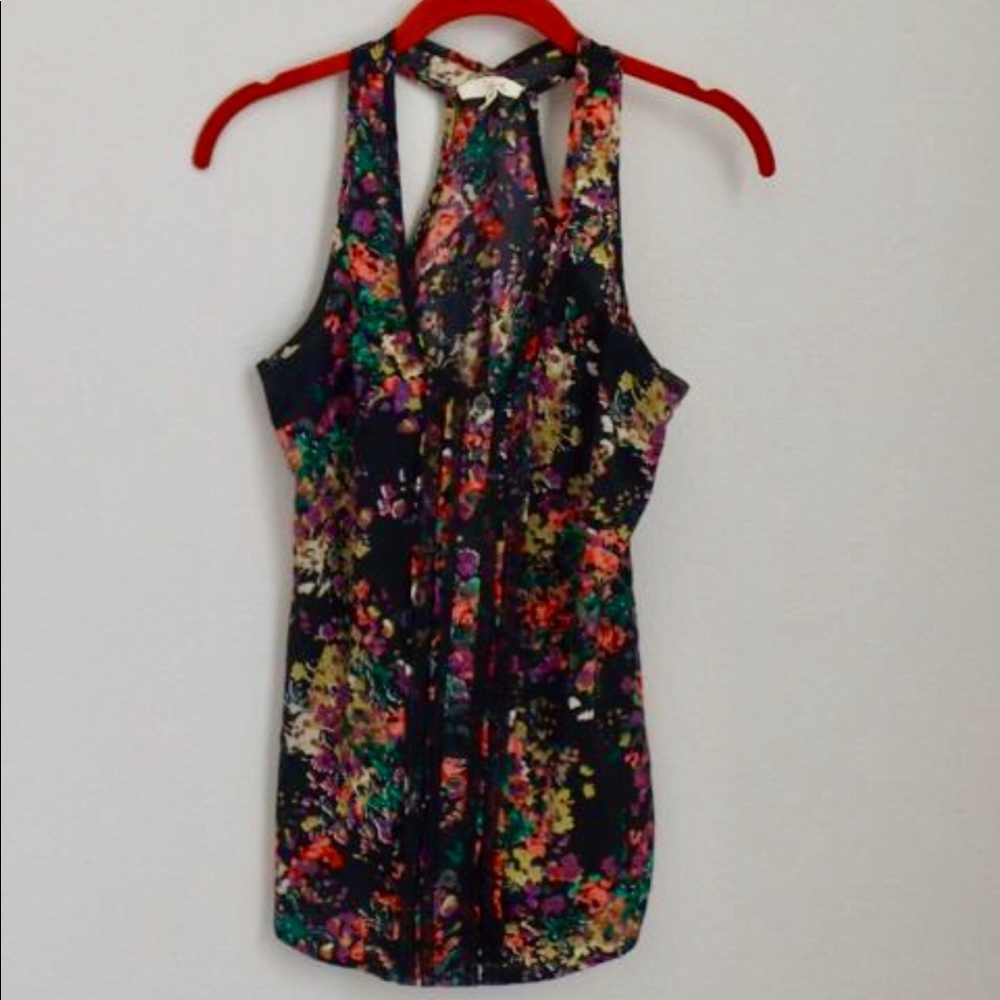 Summer Floral Razorback Tank Top - Size S